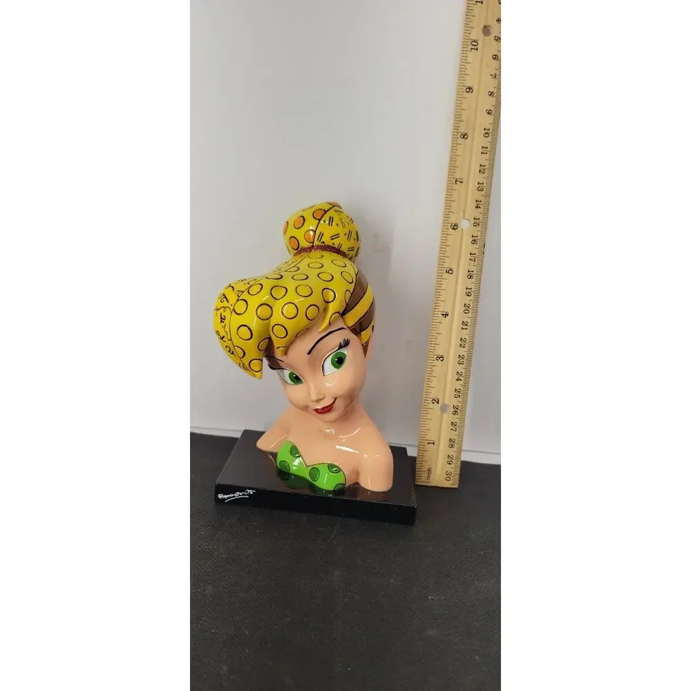 Disney Romero Britto Tinker Bell Bust 4033891 Enesco Peter Pan Figurine Retired